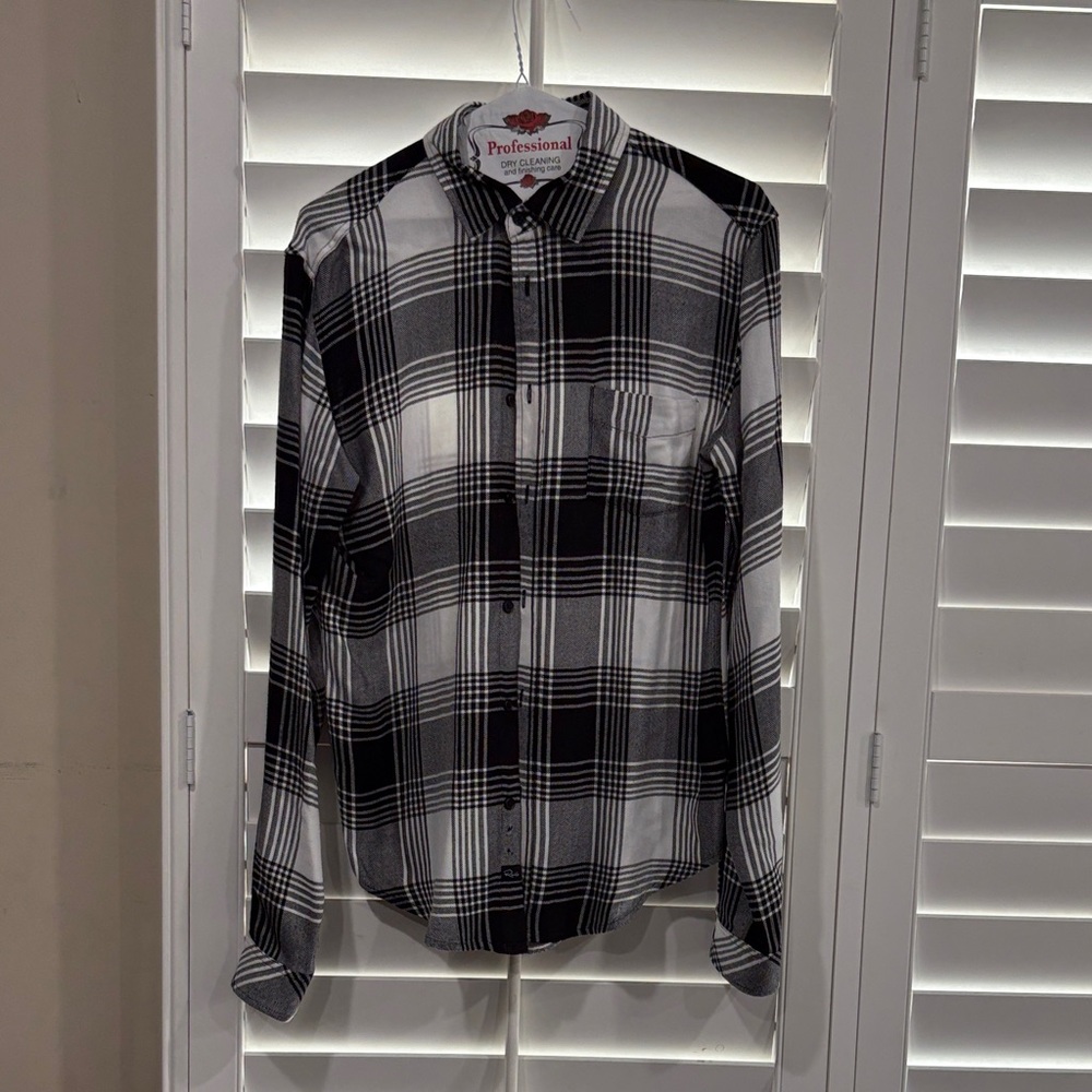 Black and White Plaid Women’s Shirt
